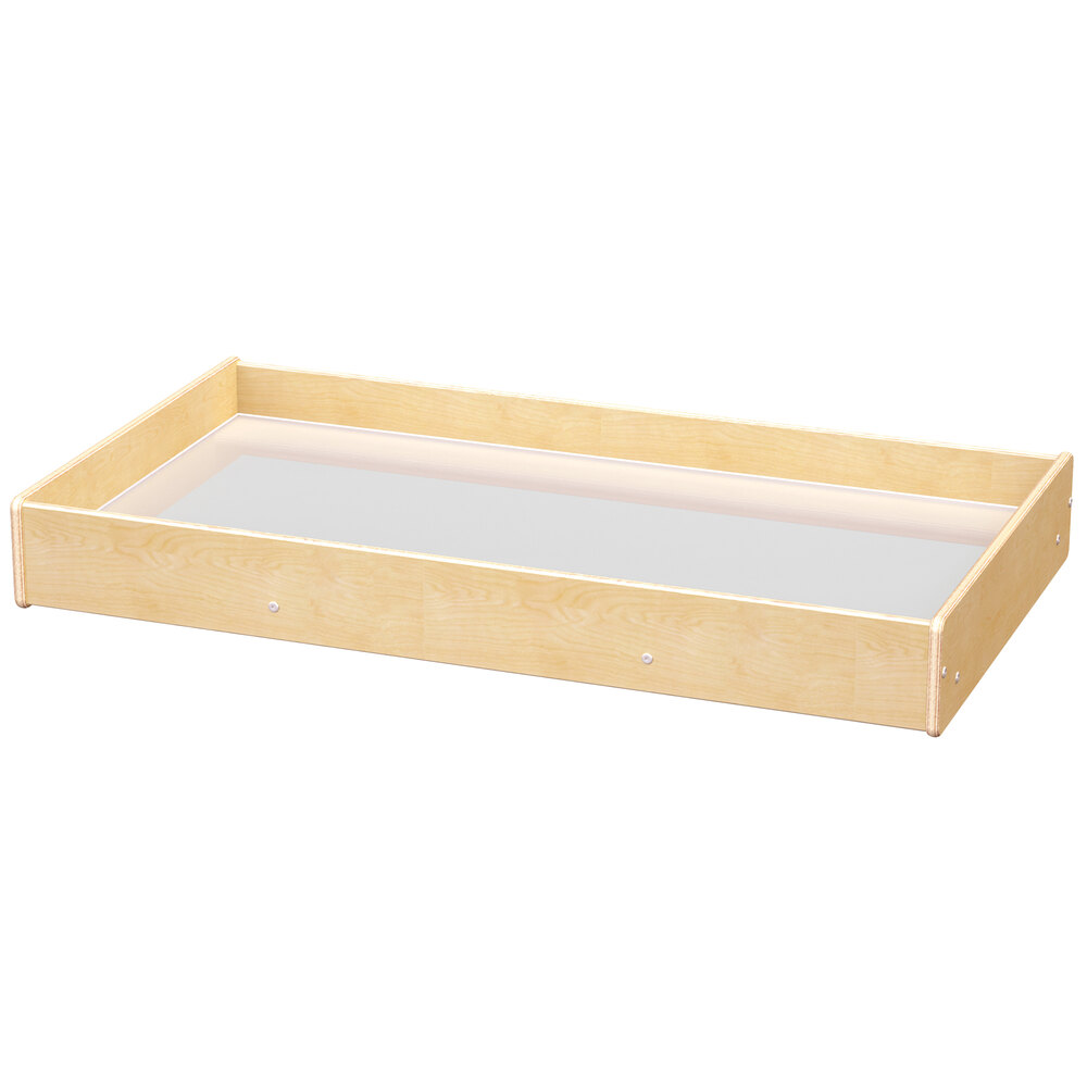 Jonti-Craft Baltic Birch 0591JC 44" x 24" x 5 1/2" See-Through Wood Sand Box / Light Table Cover