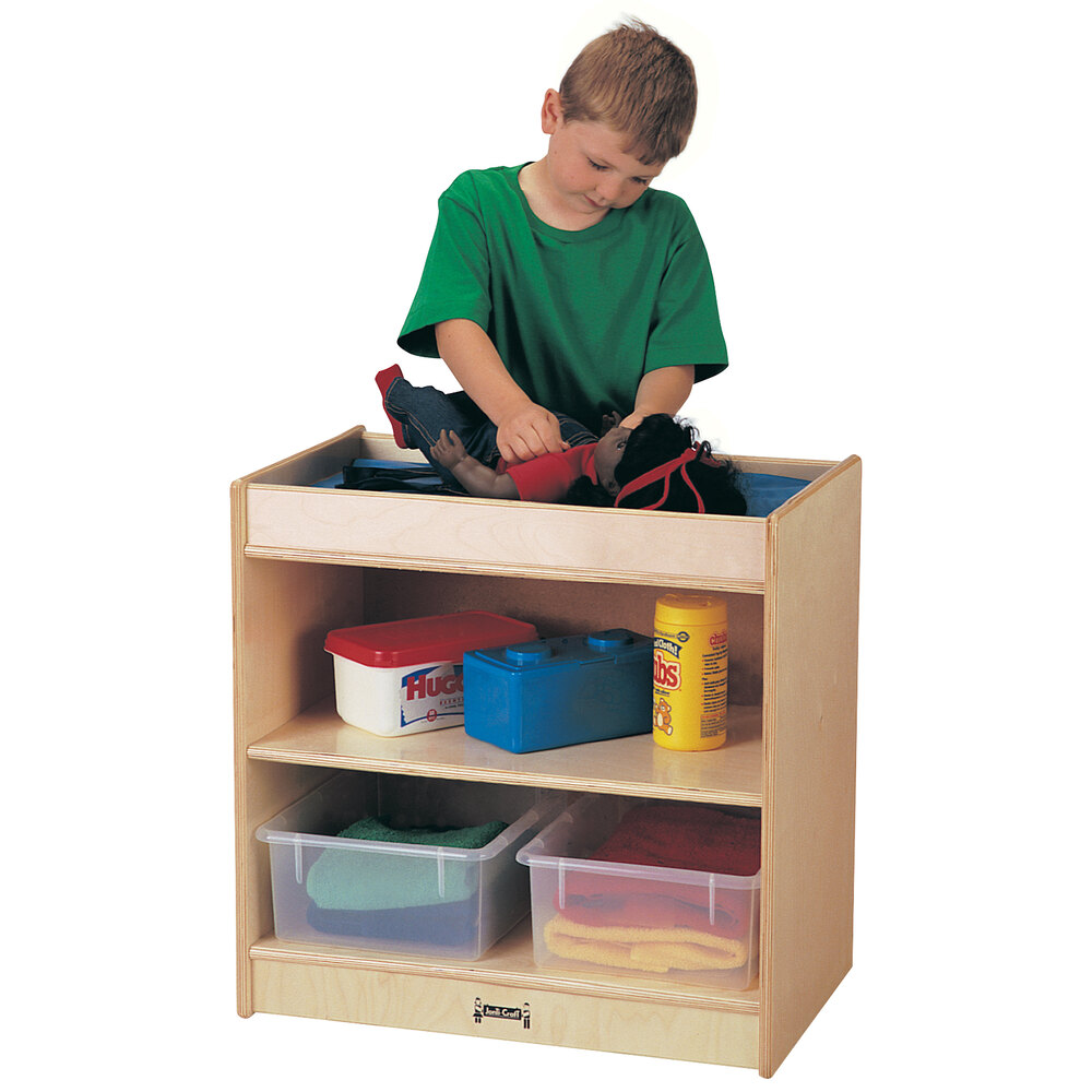 Jonti-Craft Baltic Birch 0813JC 24" x 15" x 24" Wood Doll Changing Table