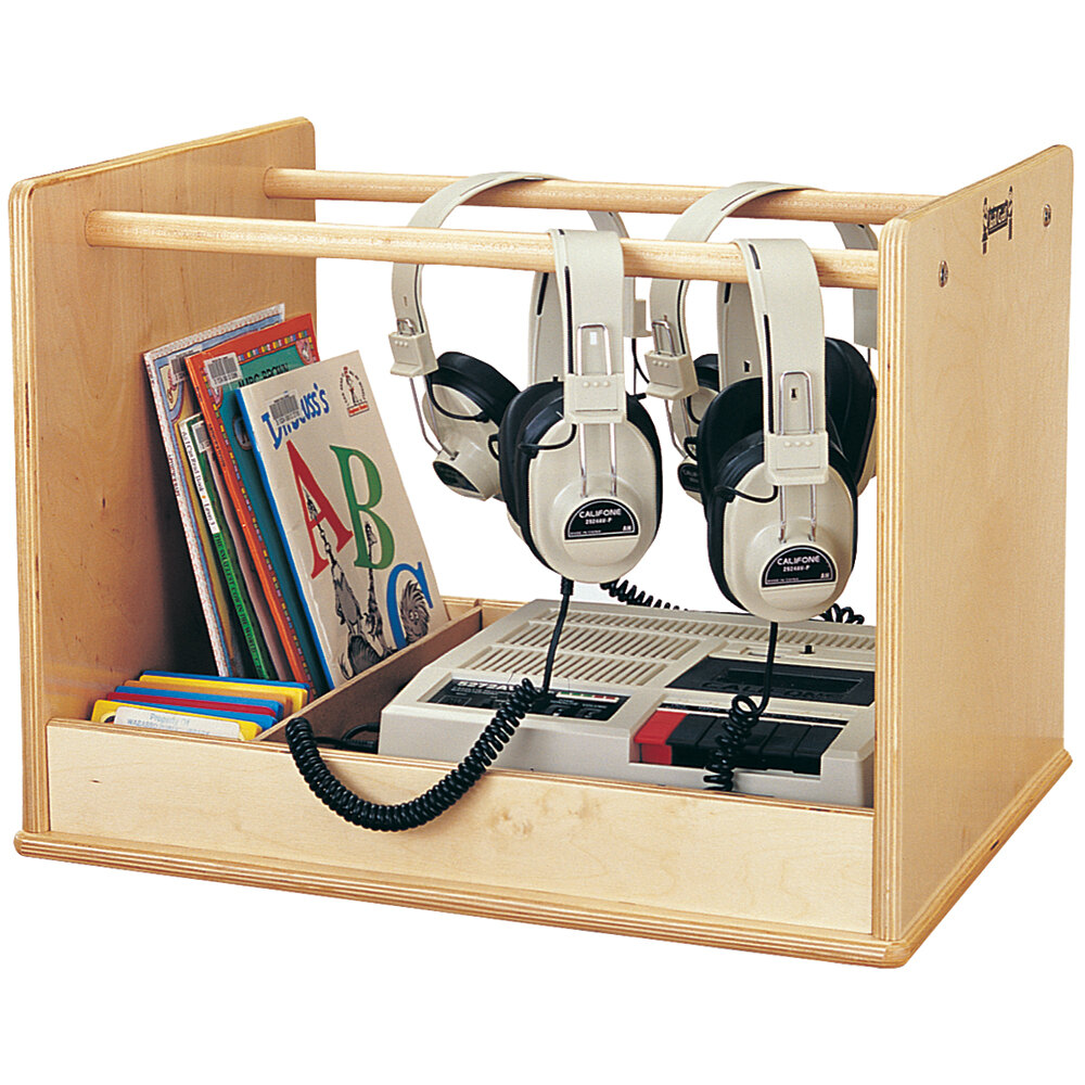 Jonti-Craft Baltic Birch 6748JC 15" x 20" x 15 1/2" Wood Classroom Audio / Headphone Caddie