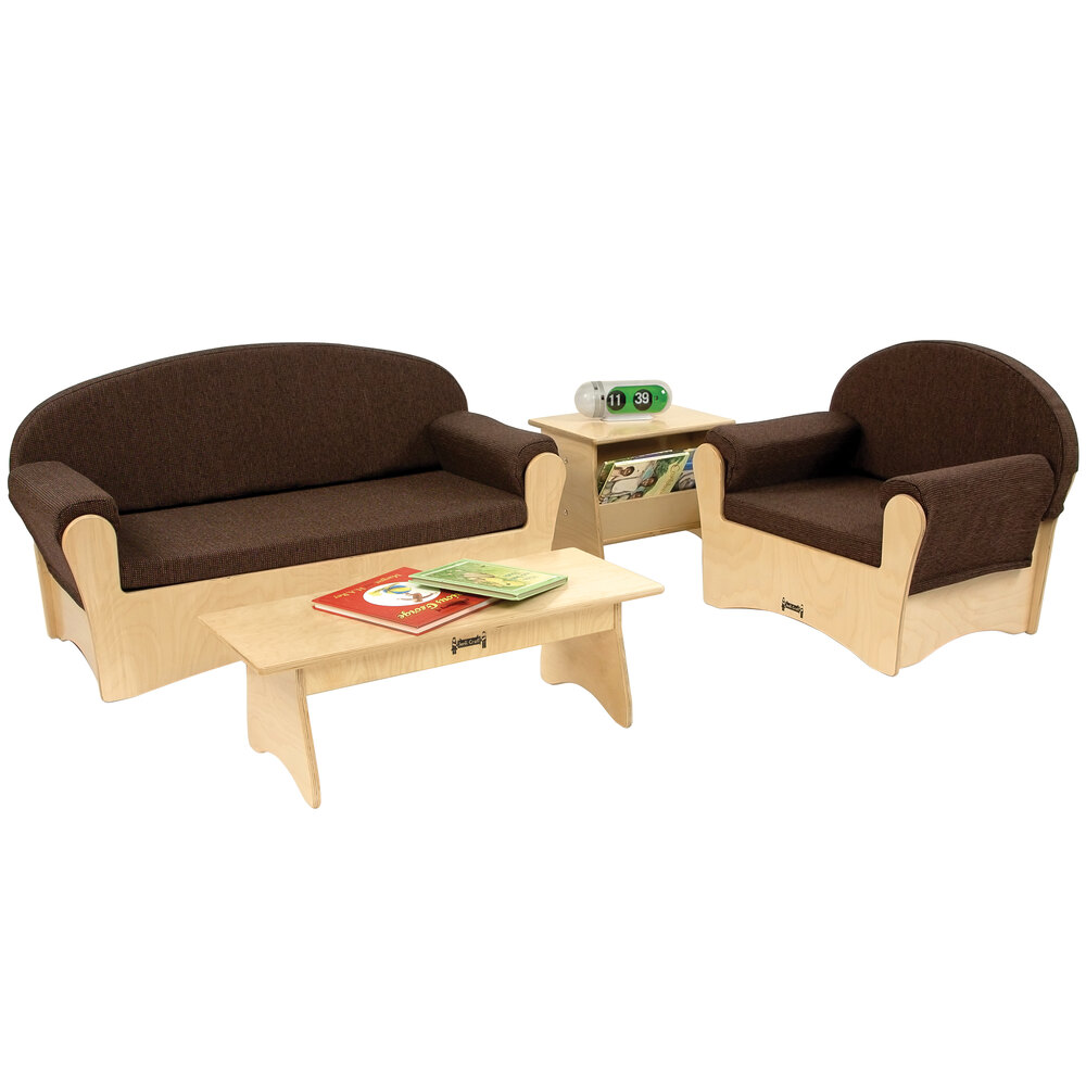 Jonti-Craft Baltic Birch 3775JC Komfy 4-Piece Espresso Children's Wood Living Room Set