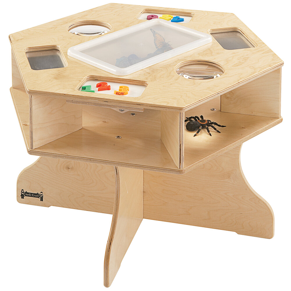 Jonti-Craft Baltic Birch 6760JC 30" x 25 1/2" x 21" Science Activity Table with Cubbie