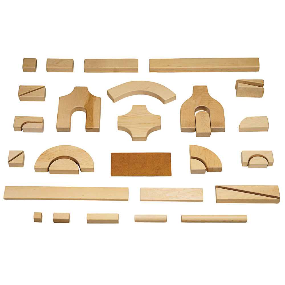 Jonti-Craft Baltic Birch 2641JC Children's Intermediate 170-Piece Hardwood Unit Block Set