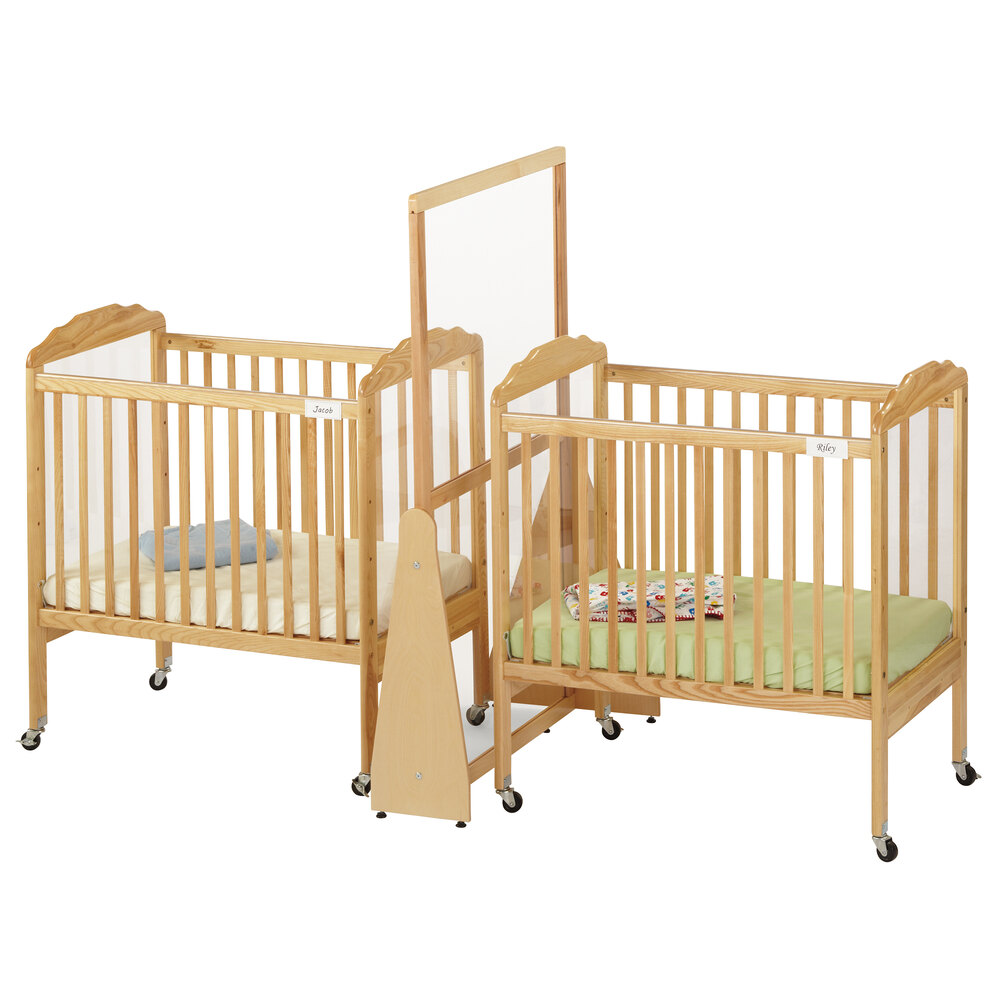 Jonti-Craft Baltic Birch 1654JC 20" x 37" x 59 1/2" Hard Maple Wood See-Through Small Crib Divider