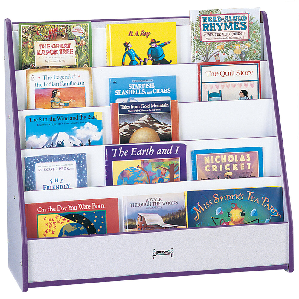 Rainbow Accents 3514JCWW004 30" x 13 1/2" x 27 1/2" Purple TRUEdge Flushback Pick-A-Book Stand