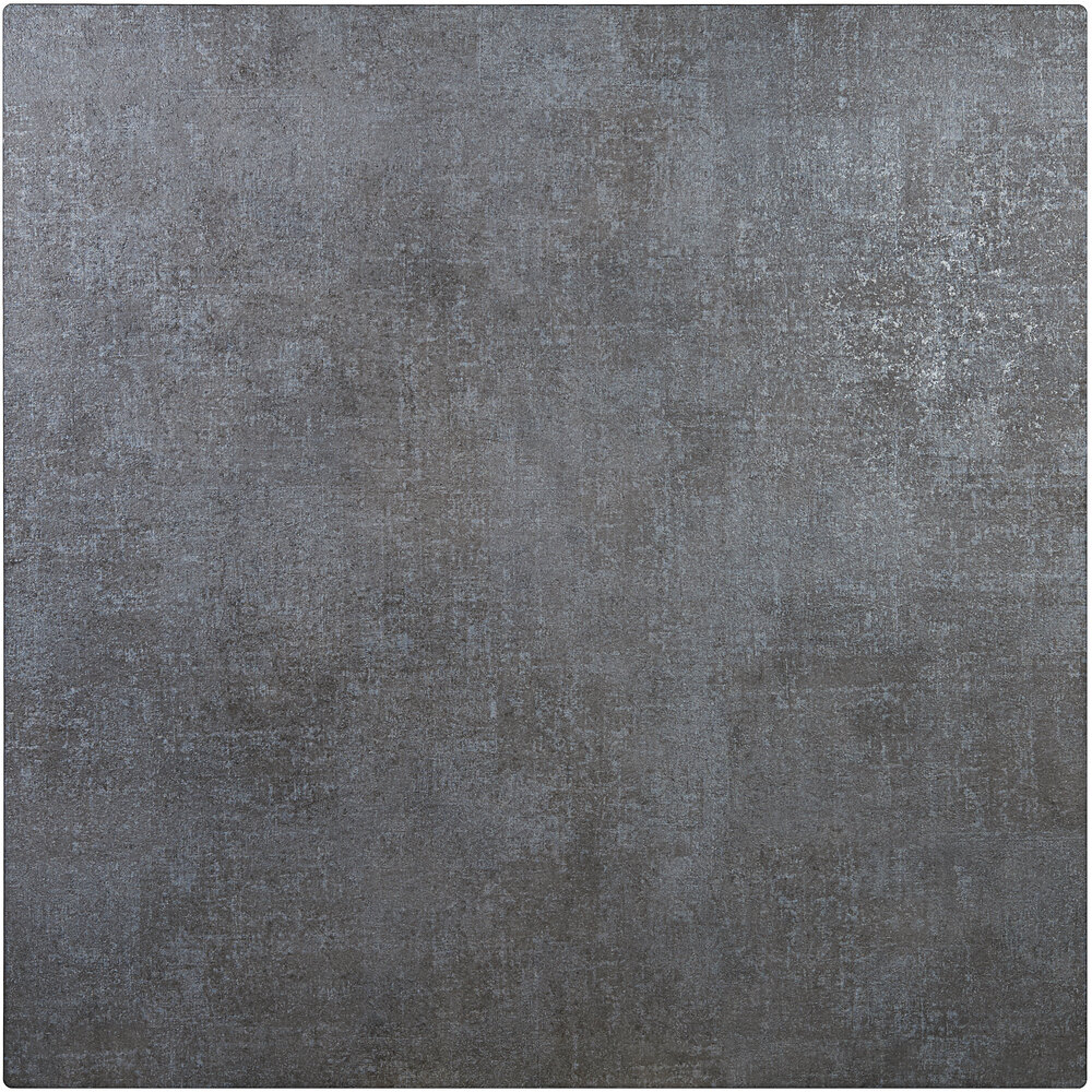 BFM Seating Tribeca 32" x 32" Square Frosted Slate Composite Laminate Outdoor Table Top with Knife Edge for BFM Table Bases