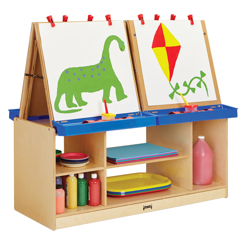 Jonti-Craft Baltic Birch 0294JC 49 1/2" x 20" x 45" 4-Station Art Center