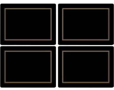 Pimpernel Placemats, Classic Black - Set of 4 (2010648062)