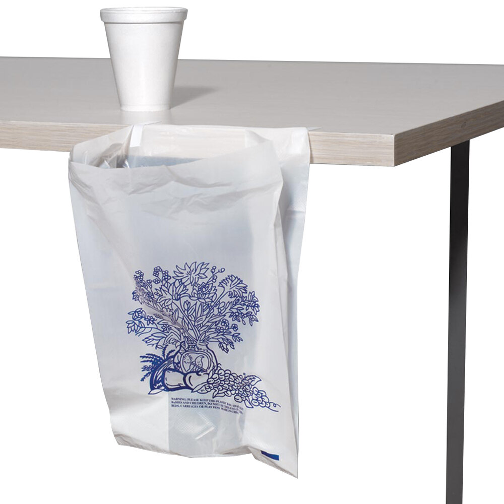 LK Packaging BSB074011 7" x 4" x 11" Bedside Bag with Adhesive Strips - 2,000/Case