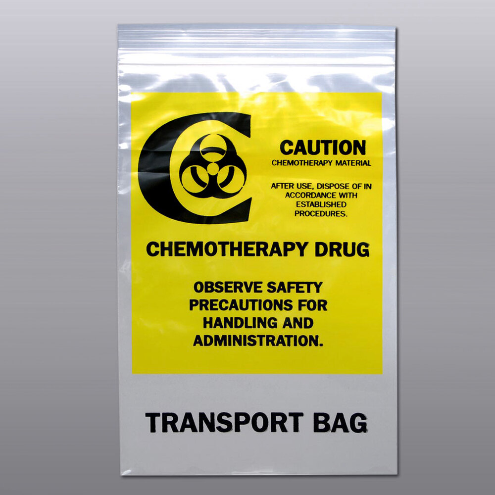 LK Packaging F41215CTB 12" x 15" Seal Top Chemotherapy Drug Transfer Bag - 500/Case