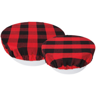 Now Designs Bowl Covers, Red Buffalo Check - Set of 2 (2023042)
