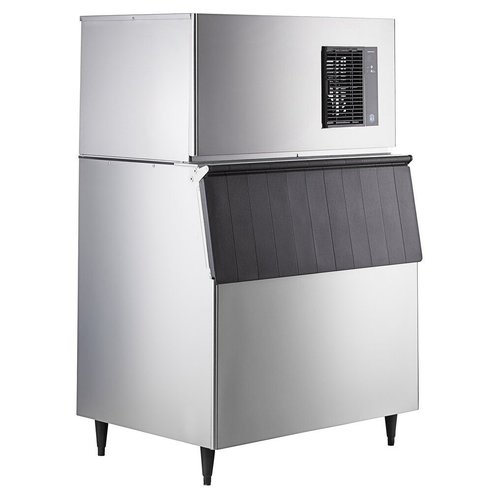 Hoshizaki IM-500SAB 44" Air Cooled Regular Cube Ice Machine with Stainless Steel Finish Ice Storage Bin - 489 lb. Per Day, 700 lb. Storage