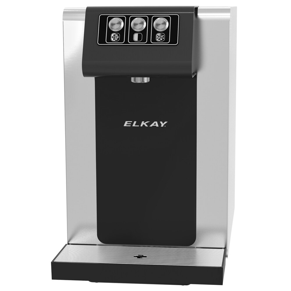 Zurn Elkay DSBS130UVPC Stainless Steel 1.5 GPH Countertop Filtered Water Dispenser with Ambient, Chilled, and Sparkling Water Options - 115V