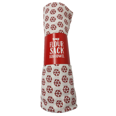 TAG Holiday Flour Sack Dishtowel, Snowflakes (209050D)