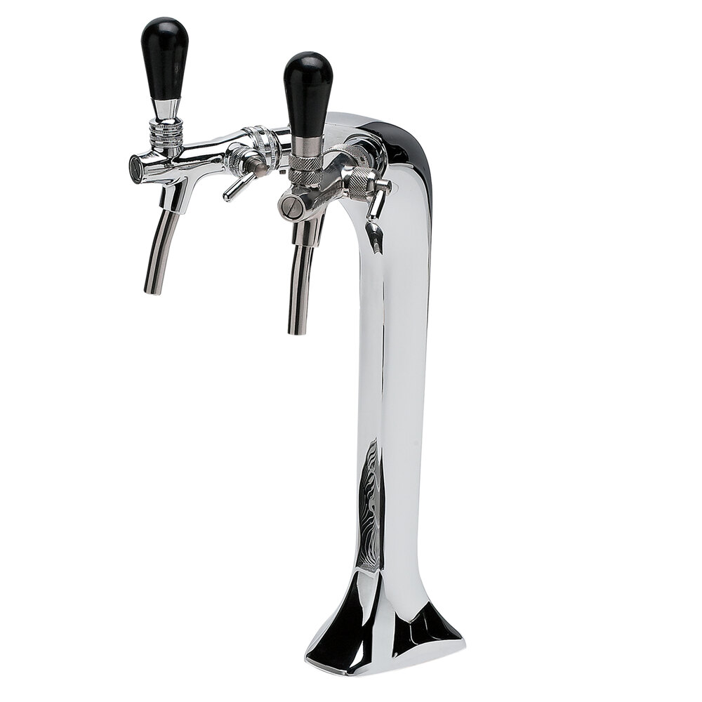 Zurn Elkay DSC2K Chrome Plated Column Tap Water Dispenser with 2 Taps
