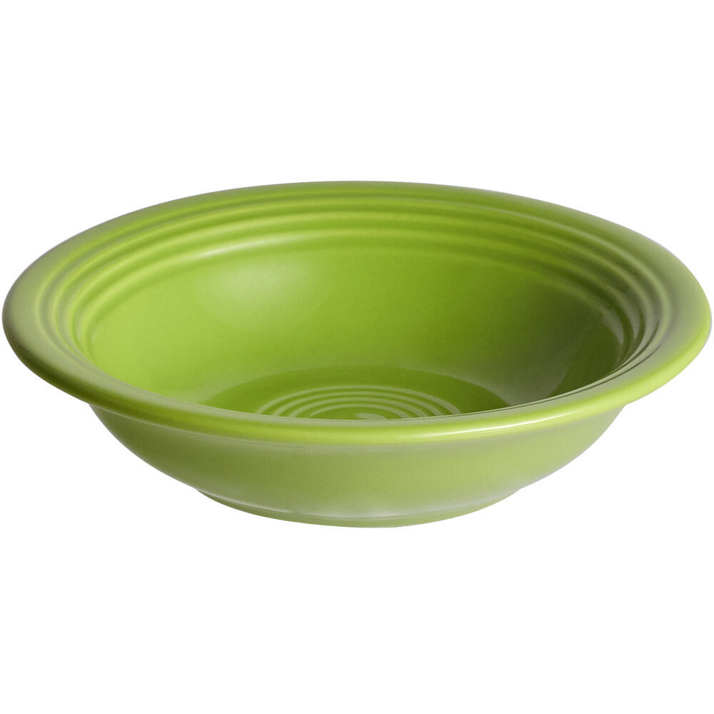 Acopa Capri 4.5 oz. Bamboo Green Stoneware Fruit Bowl / Monkey Dish - Sample