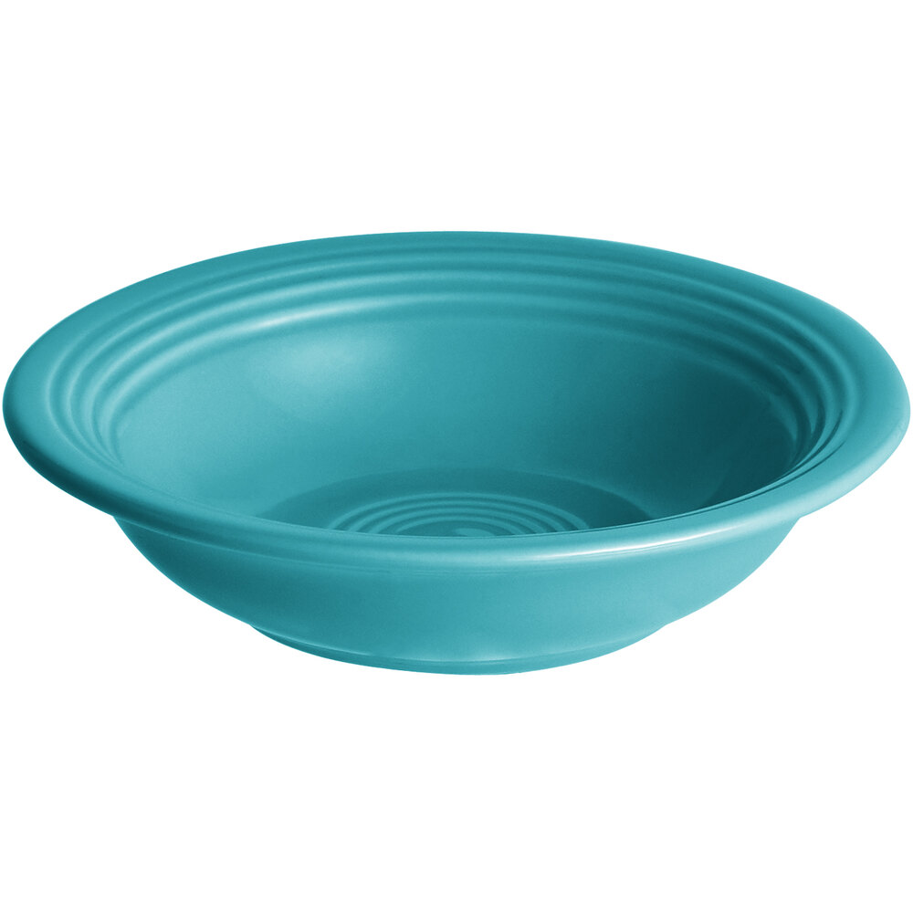 Acopa Capri 4.5 oz. Caribbean Turquoise Stoneware Fruit Bowl / Monkey Dish - Sample