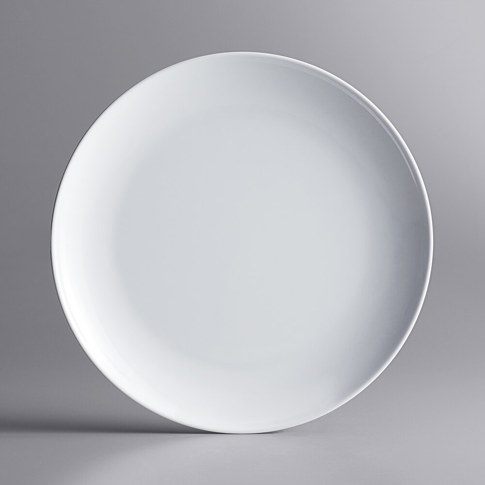 Acopa Lunar 10" Round White Coupe Melamine Plate - Sample