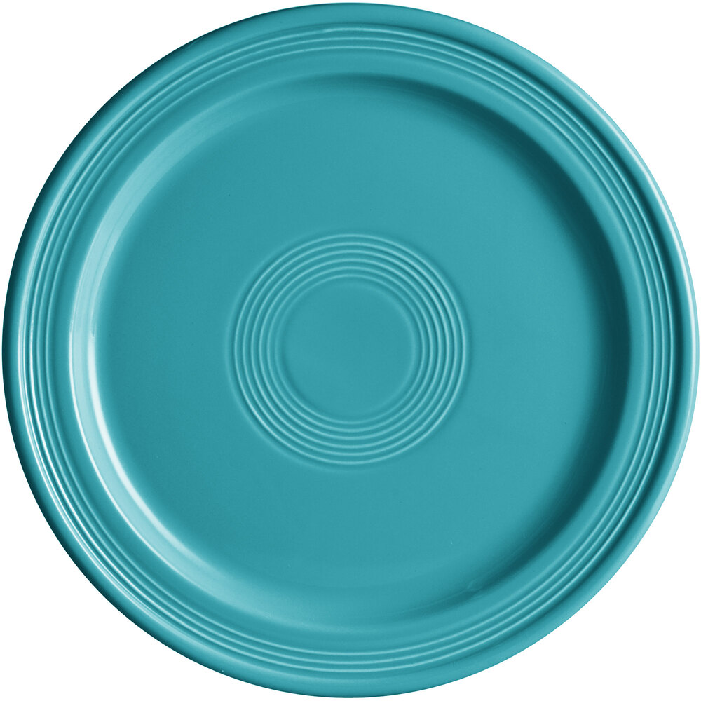 Acopa Capri 10" Caribbean Turquoise Stoneware Plate - Sample