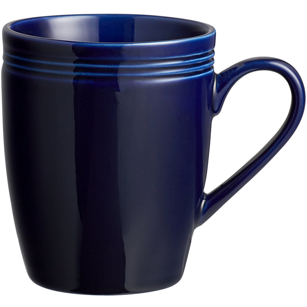 Acopa Capri 12 oz. Deep Sea Cobalt China Mug - Sample