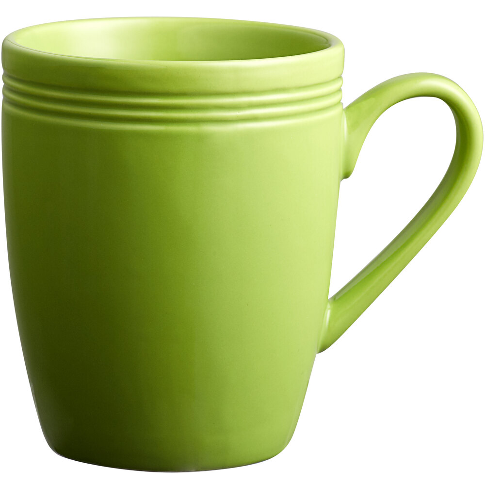 Acopa Capri 12 oz. Bamboo Green China Mug - Sample