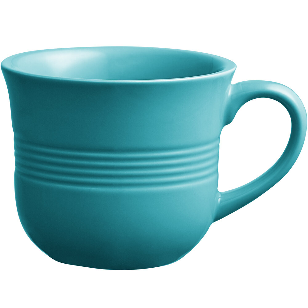 Acopa Capri 8 oz. Caribbean Turquoise China Cup - Sample