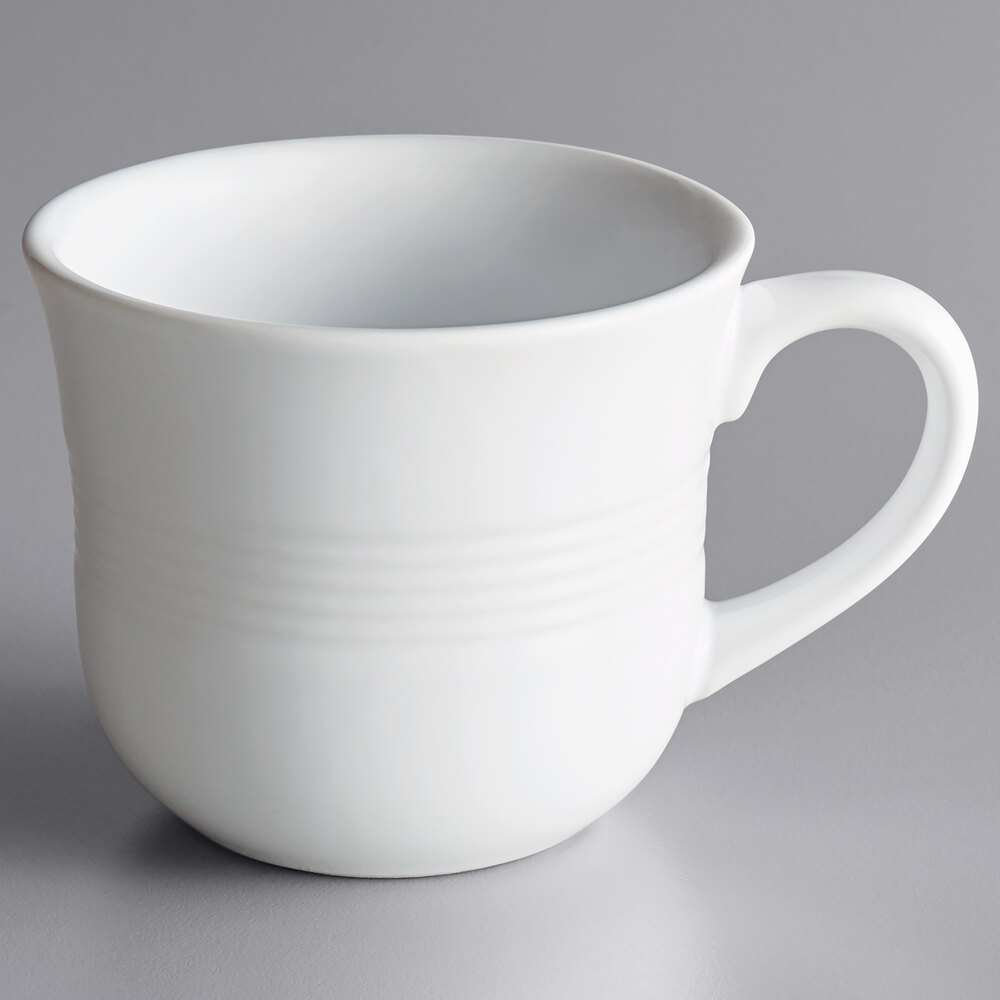 Acopa Capri 8 oz. Coconut White China Cup - Sample