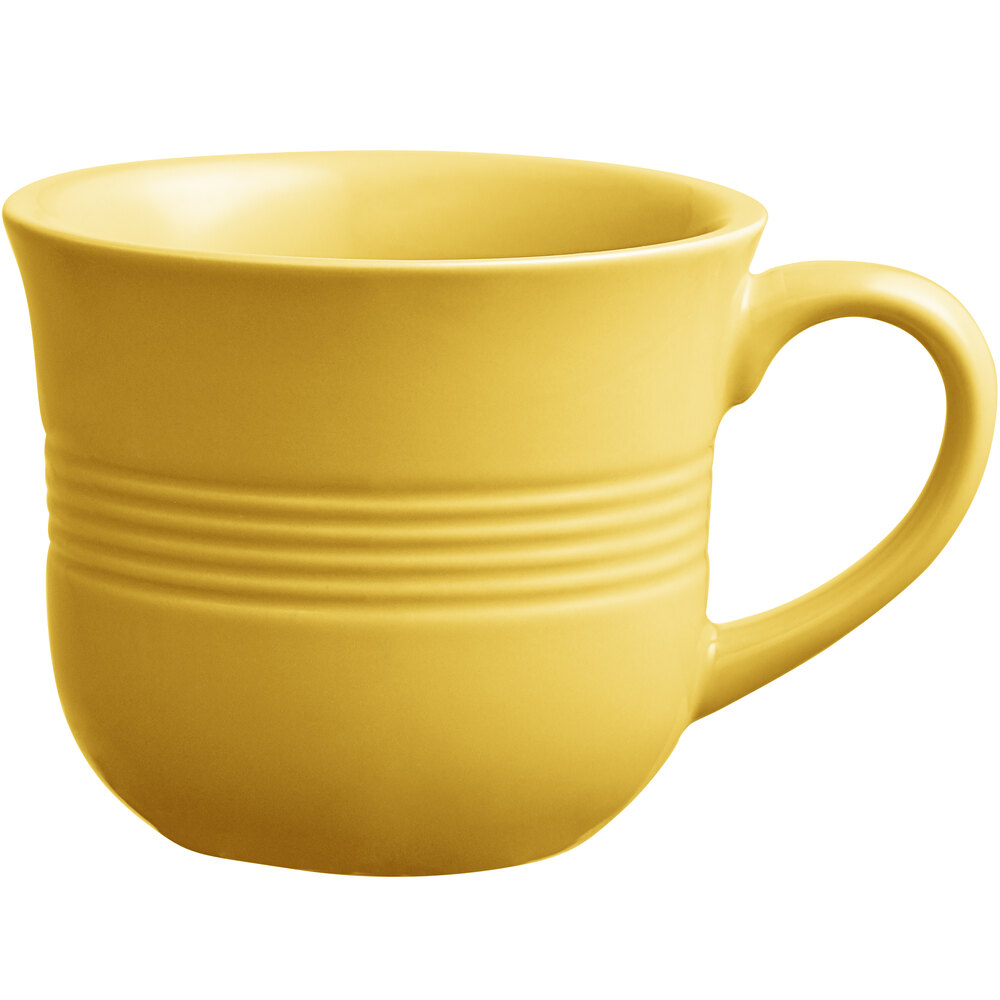 Acopa Capri 8 oz. Citrus Yellow China Cup - Sample