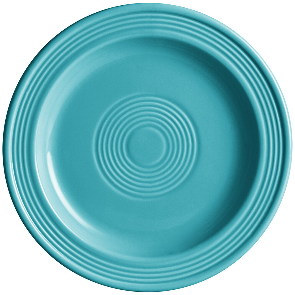Acopa Capri 7" Caribbean Turquoise Stoneware Plate - Sample
