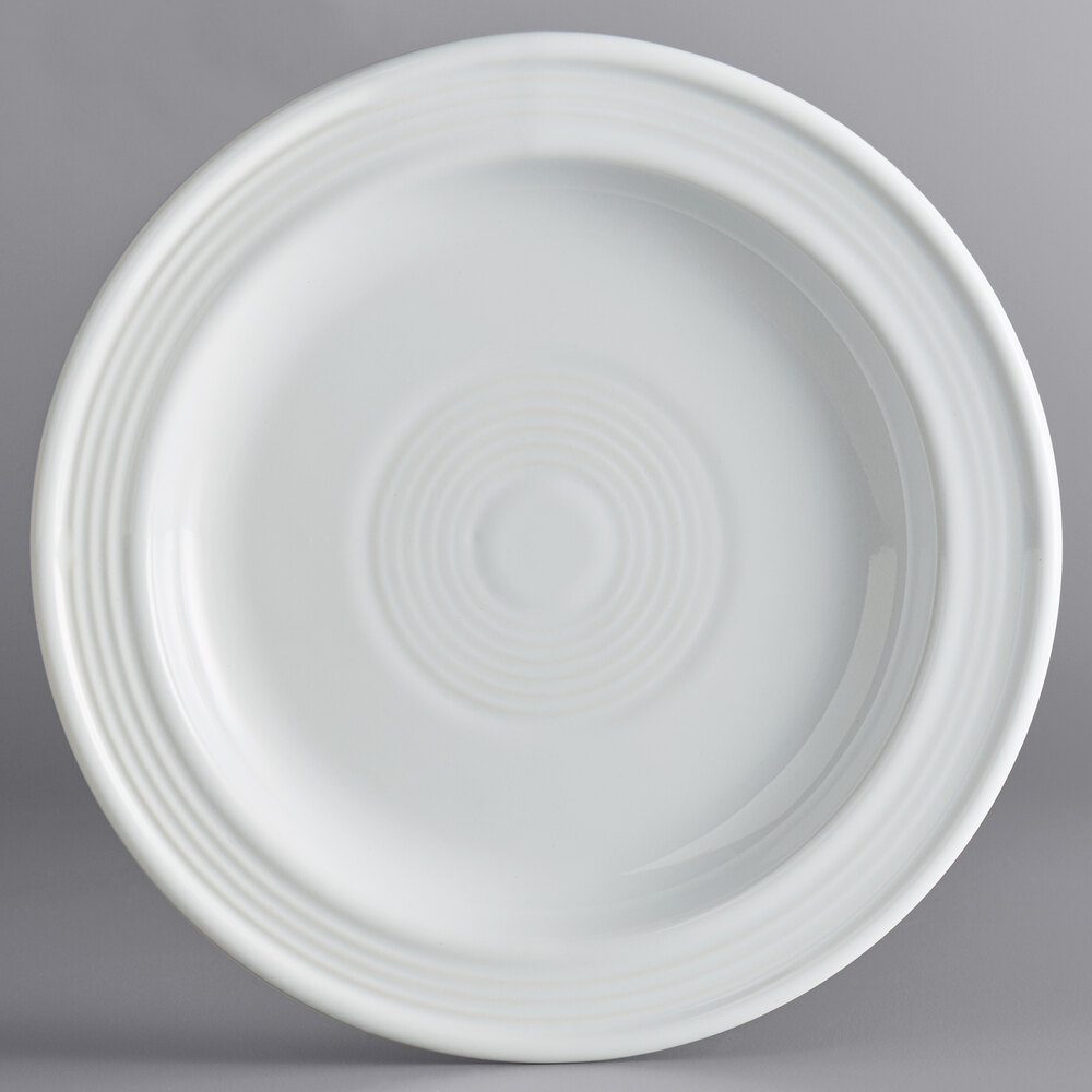 Acopa Capri 7" Coconut White Stoneware Plate - Sample