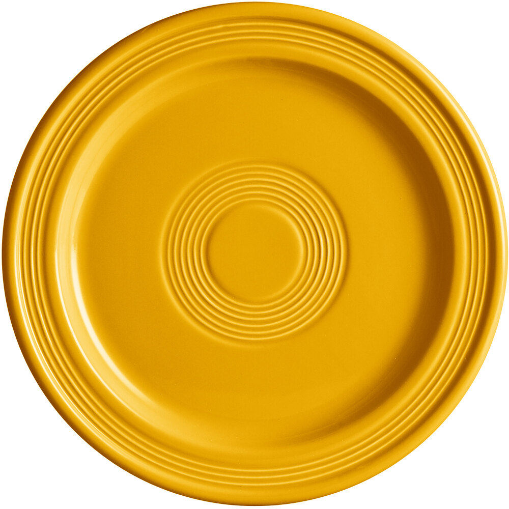 Acopa Capri 9" Mango Orange Stoneware Plate - Sample