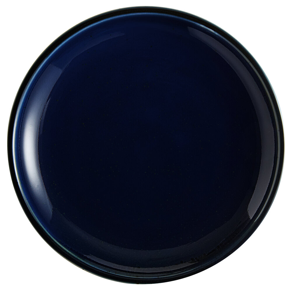 Acopa Keystone 6" Azora Blue Stoneware Coupe Plate - Sample