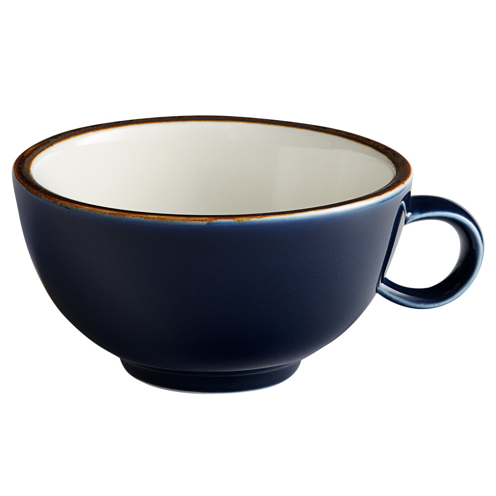 Acopa Keystone 8 oz. Azora Blue Stoneware Cup - Sample