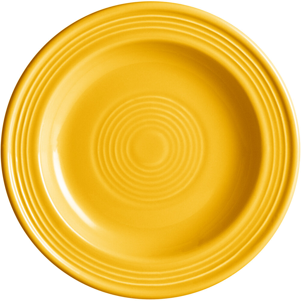 Acopa Capri 6 1/8" Mango Orange Stoneware Plate - Sample
