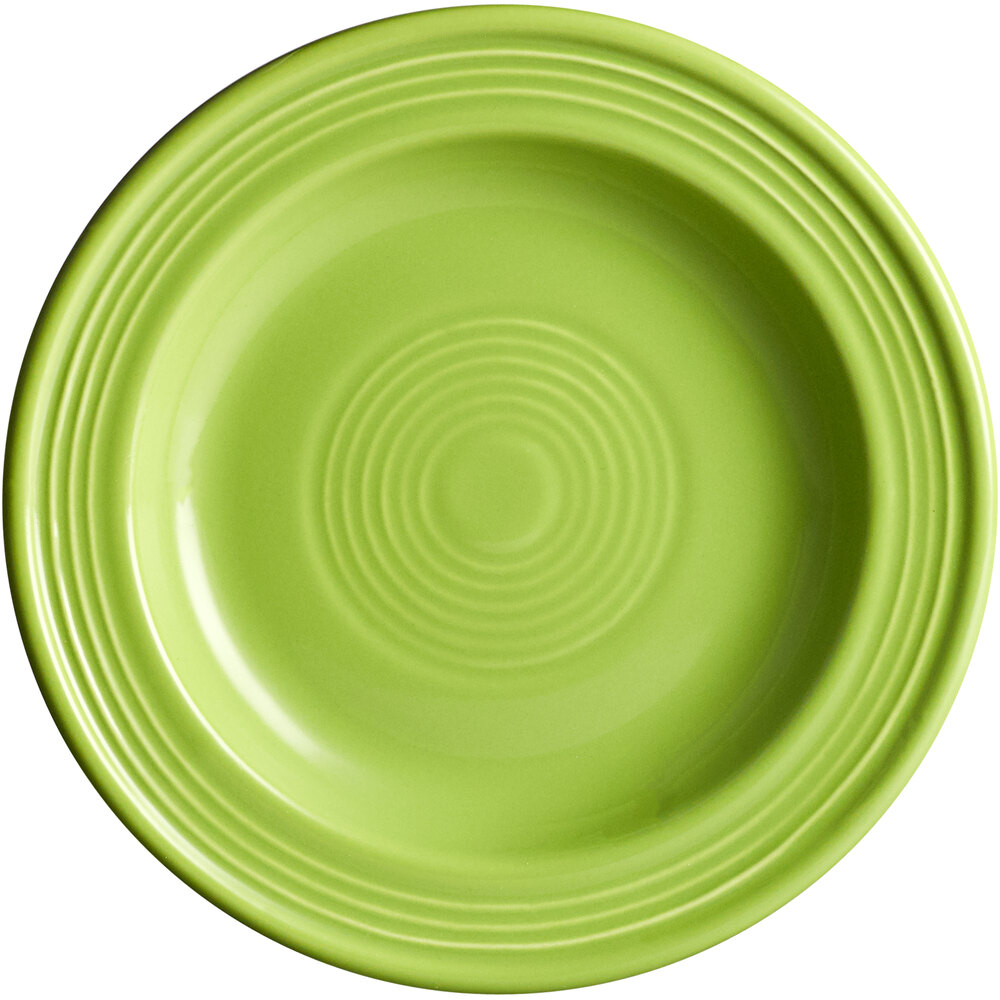 Acopa Capri 6 1/8" Bamboo Green Stoneware Plate - Sample