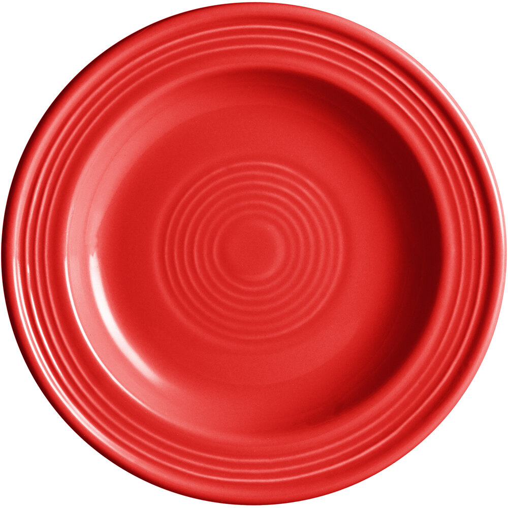 Acopa Capri 6 1/8" Passion Fruit Red Stoneware Plate - Sample