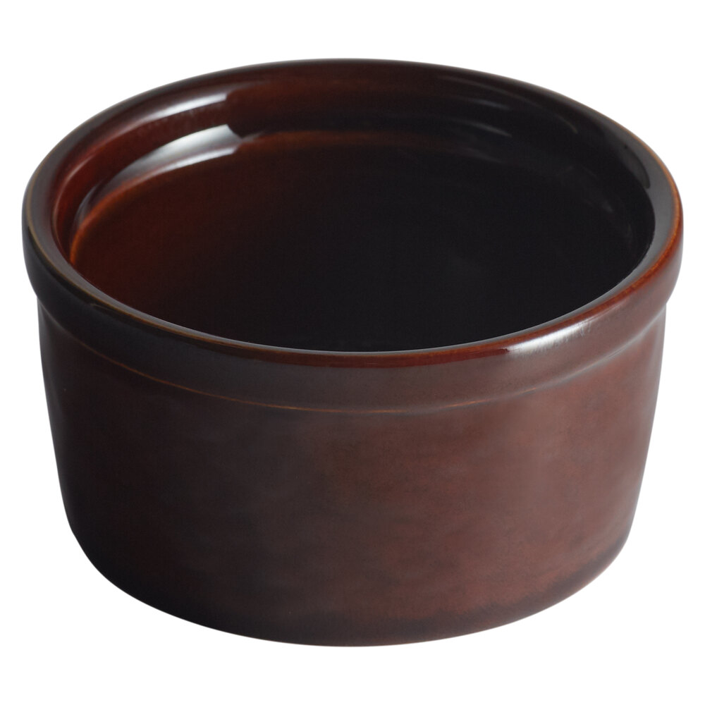 Acopa Keystone 4 oz. Chestnut Stoneware Ramekin - Sample