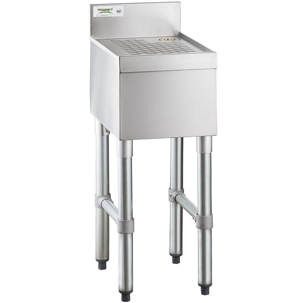 Regency Stainless Steel Underbar Drainboard - 12" x 18"