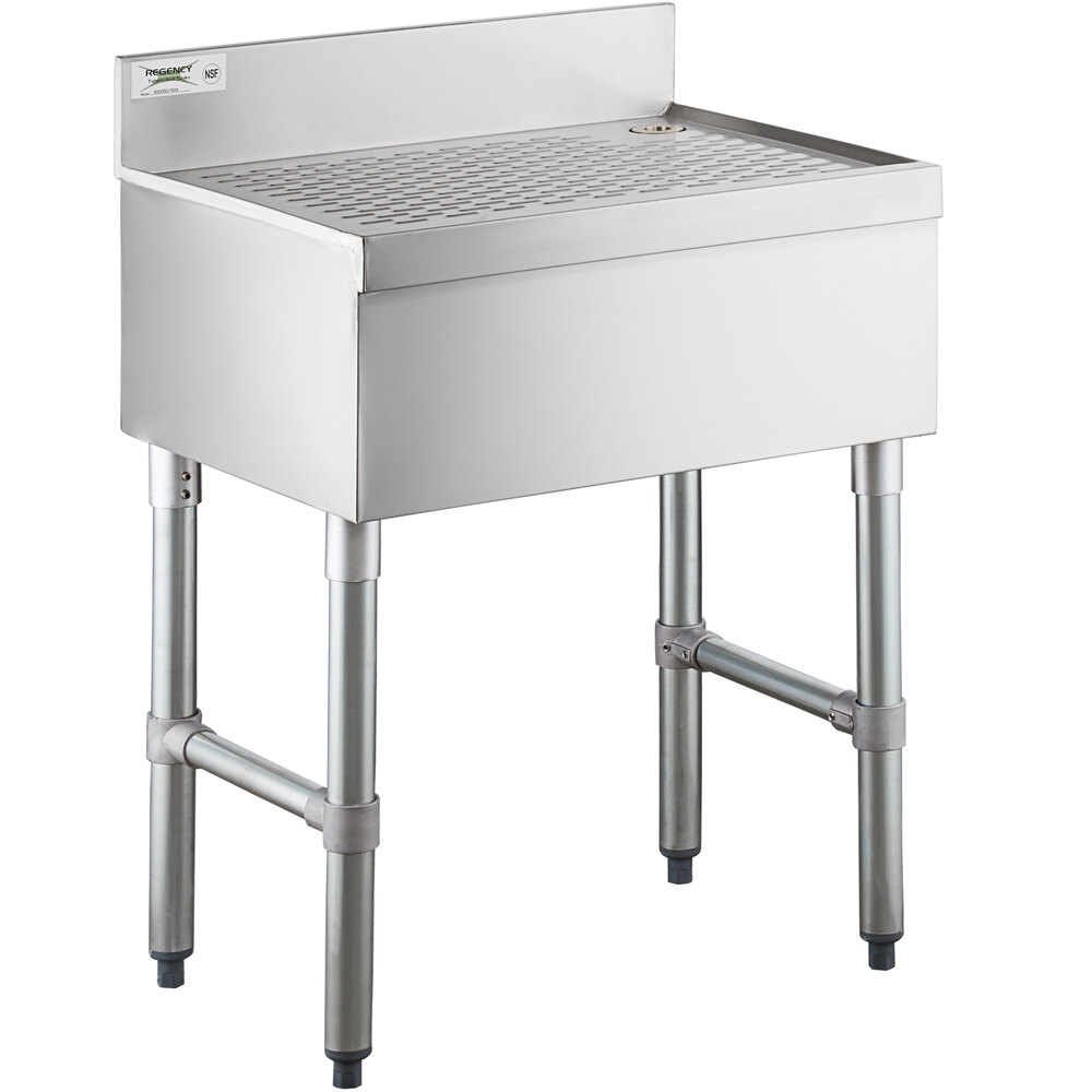 Regency Stainless Steel Underbar Drainboard - 24" x 18"