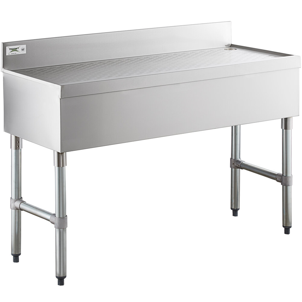 Regency Stainless Steel Underbar Drainboard - 48" x 18"