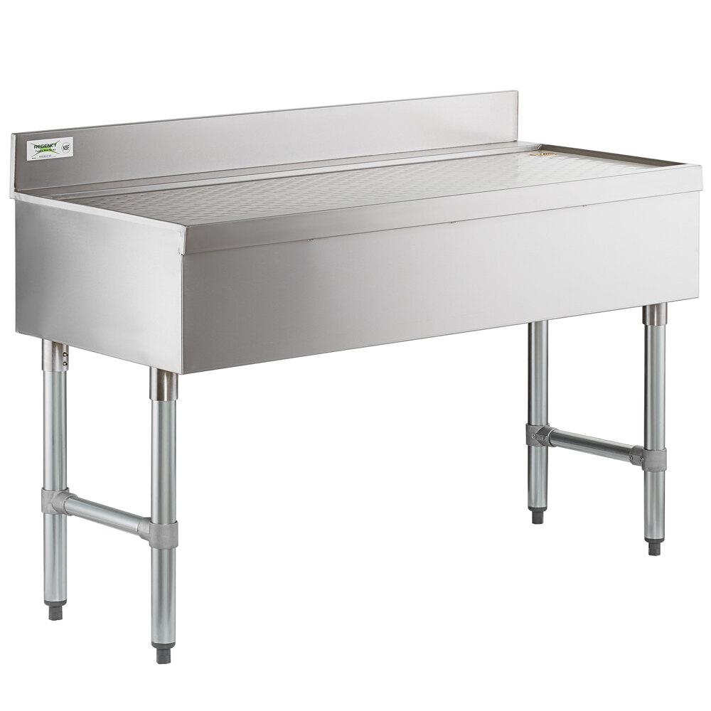 Regency Stainless Steel Underbar Drainboard - 48" x 21"