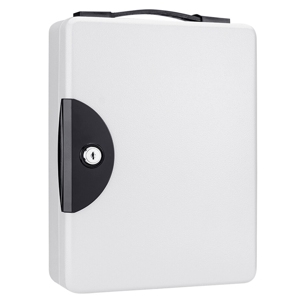 Barska CB12948 9" x 3" x 12" Gray Steel Portable 50-Key Cabinet with Key Lock