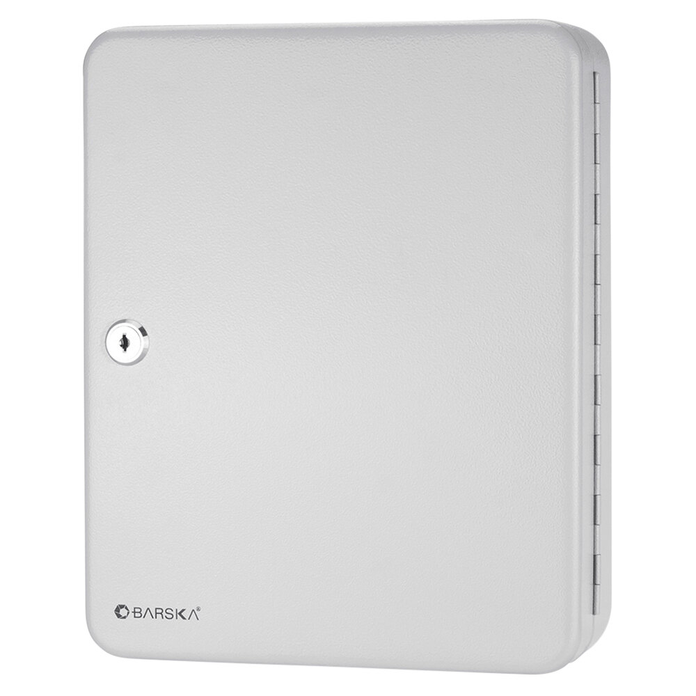 Barska CB13234 9 1/2" x 3 1/8" x 11 3/4" Gray Steel 90-Key Cabinet with Key Lock