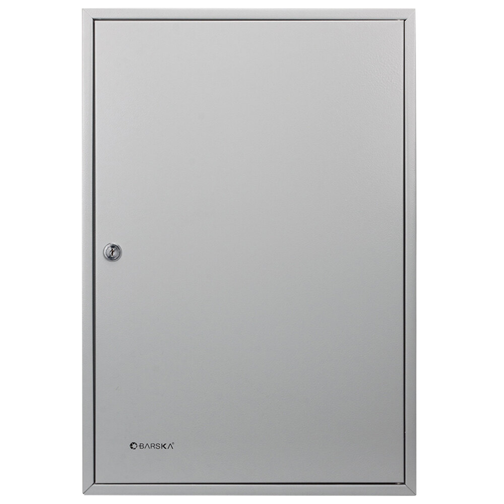 Barska CB13236 14 3/4" x 5 1/2" x 21 3/4" Gray Steel 150-Key Cabinet with Key Lock and Index