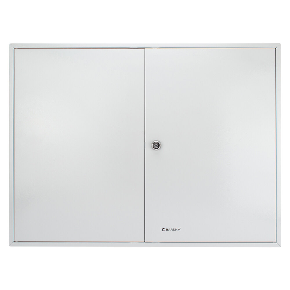 Barska CB13240 28 1/2" x 5 1/2" x 21 3/4" Gray Steel 480-Key Cabinet with Key Lock and Index