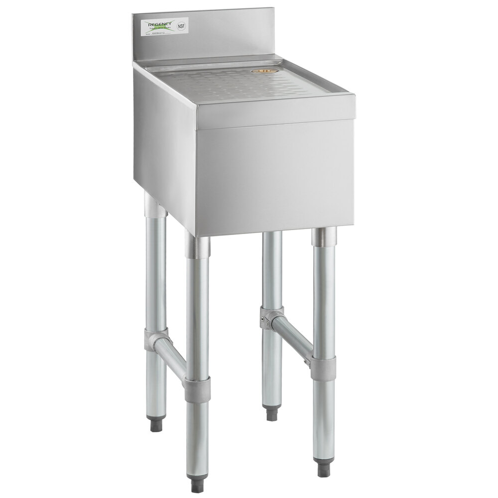 Regency Stainless Steel Underbar Drainboard - 12" x 21"