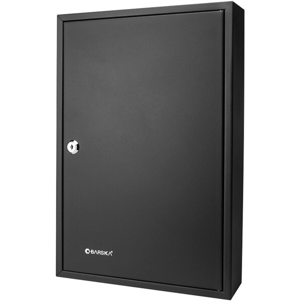 Barska CB12486 12" x 3 1/4" x 18" Black Steel 64-Key Cabinet with Key Lock