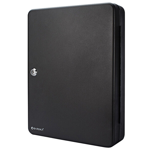 Barska CB12484 11" x 3" x 14 1/2" Black Steel 48-Key Cabinet with Key Lock