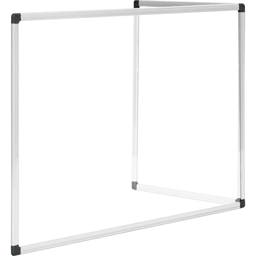MasterVision GL0820910 47 1/4" x 35 7/16" Glass 2-Sided Desktop Divider / Safety Shield