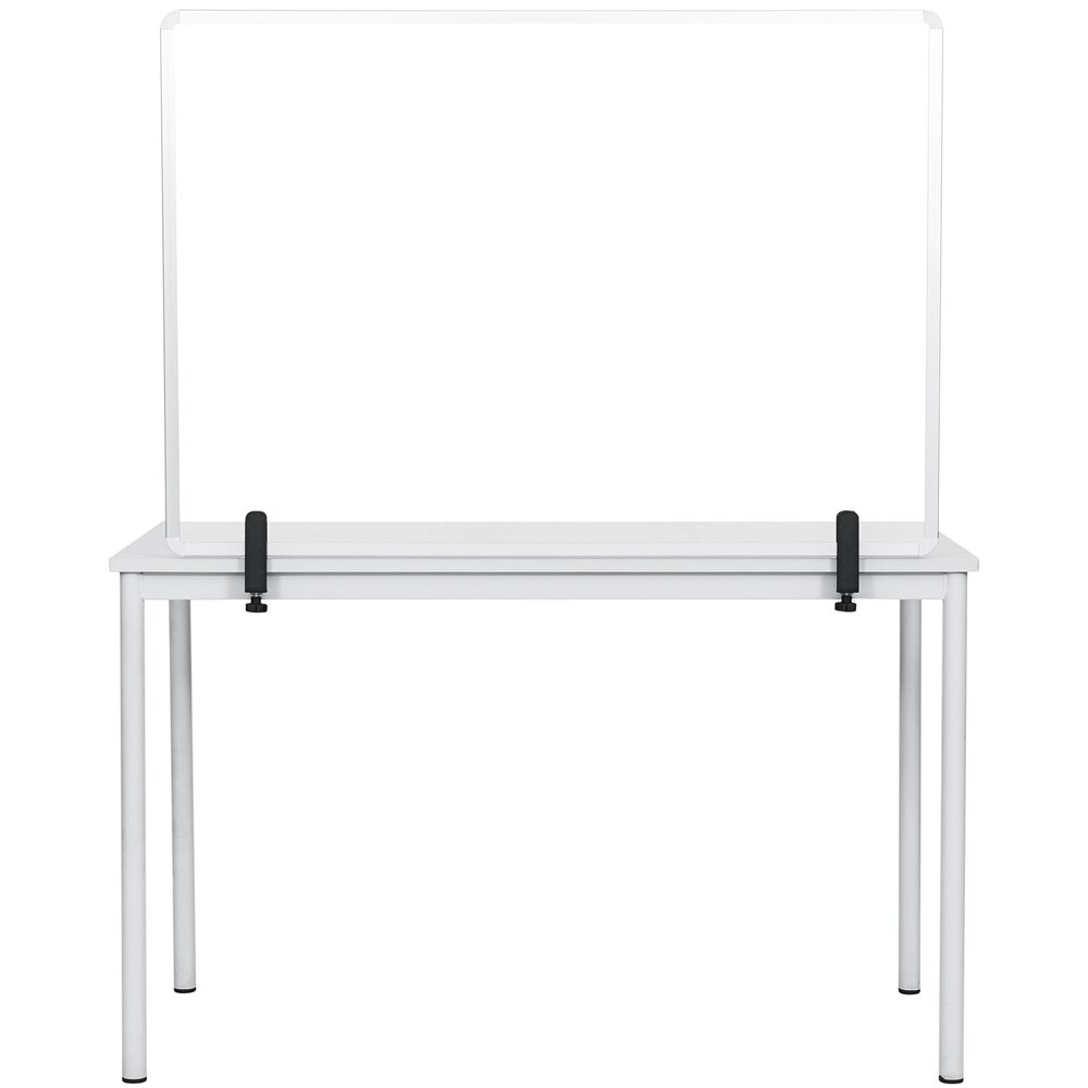 MasterVision GL3401910 40 15/16" x 27 5/8" Glass Safety Shield with Clamps