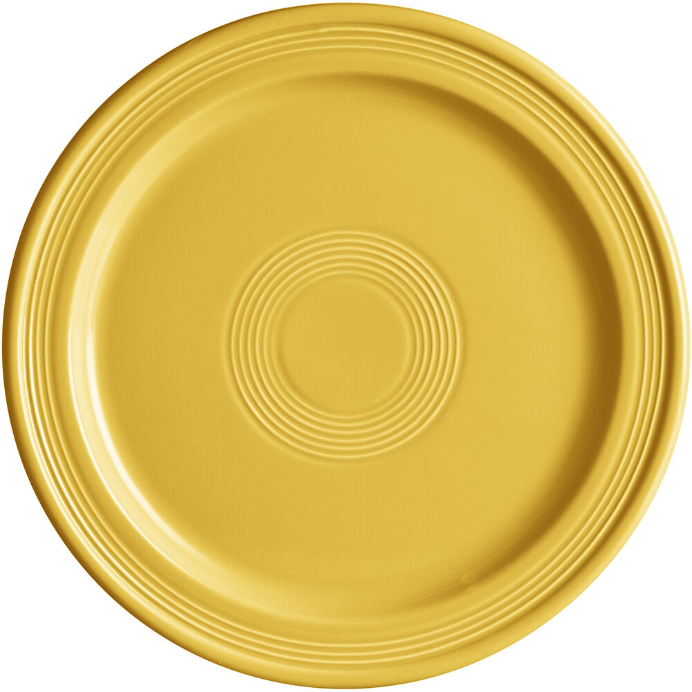 Acopa Capri 10" Citrus Yellow Stoneware Plate - Sample